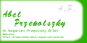 abel przepolszky business card